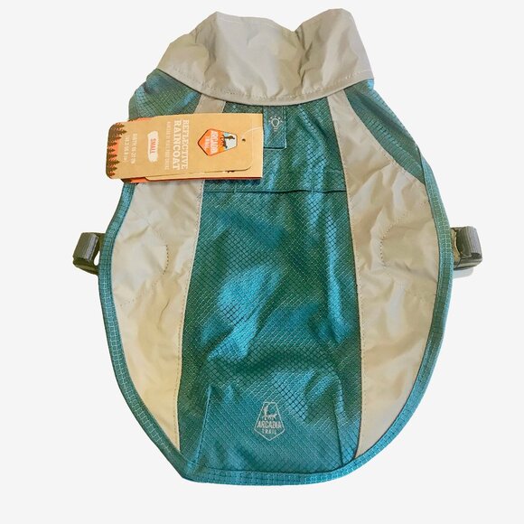 Arcadia Trail Reflective & Waterproof Dog Raincoat with Storage Bag Small - Picture 1 of 6